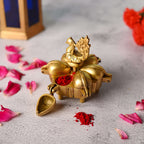 Brass Peacock Kumkum Box (3.5 Inch) Vedansh Craft