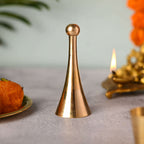 Brass Pooja Handbell / Ghanti (3.8 Inch) Vedansh Craft