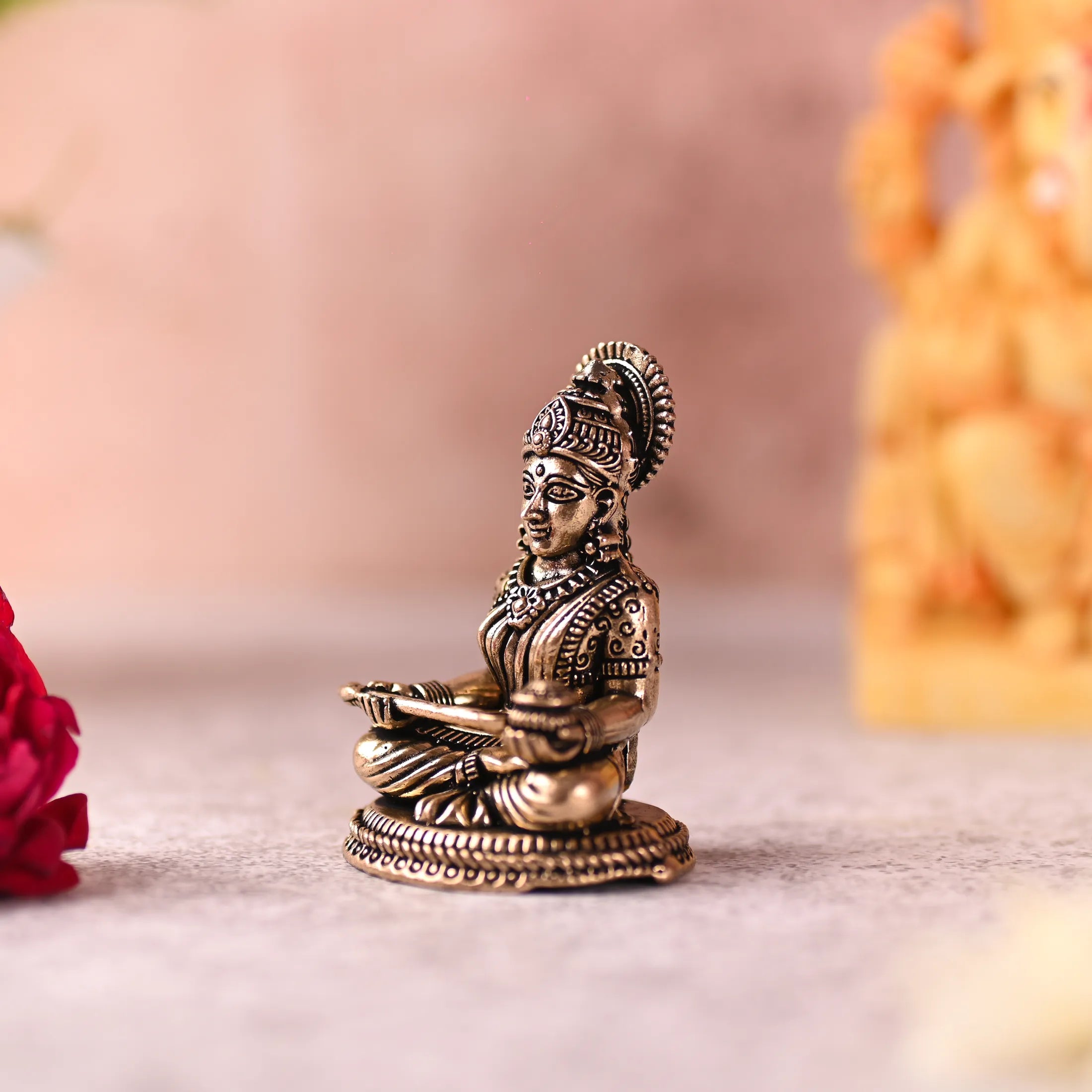 Brass Superfine Sitting Annapurna Devi Lightweight Idol (2.5 Inch) Vedansh Craft