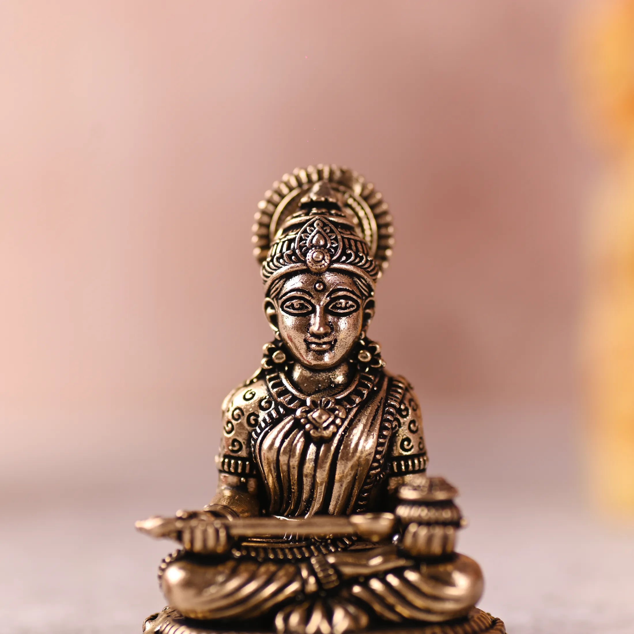 Brass Superfine Sitting Annapurna Devi Lightweight Idol (2.5 Inch) Vedansh Craft