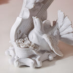 Dove Birds With Violin Decor White Nestasia