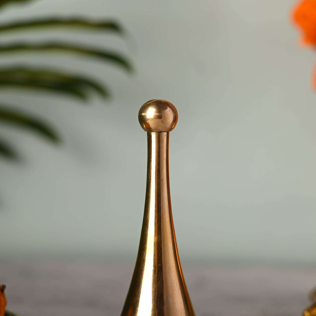 Brass Pooja Handbell / Ghanti (3.8 Inch) Vedansh Craft