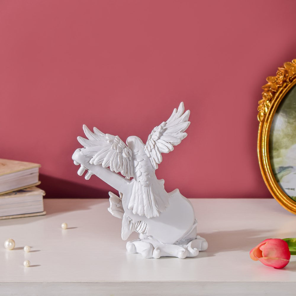 Dove Birds With Violin Decor White Nestasia