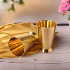 Brass Glass pair (4 Inch) Vedansh Craft