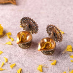 Brass Peacock Lightweight Diya Pair (3 Inch) Vedansh Craft