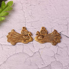 Brass Peacock Shubh Labh Wall Hanging Set (2.8 Inch) Vedansh Craft