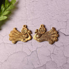 Brass Peacock Shubh Labh Wall Hanging Set (2.8 Inch) Vedansh Craft