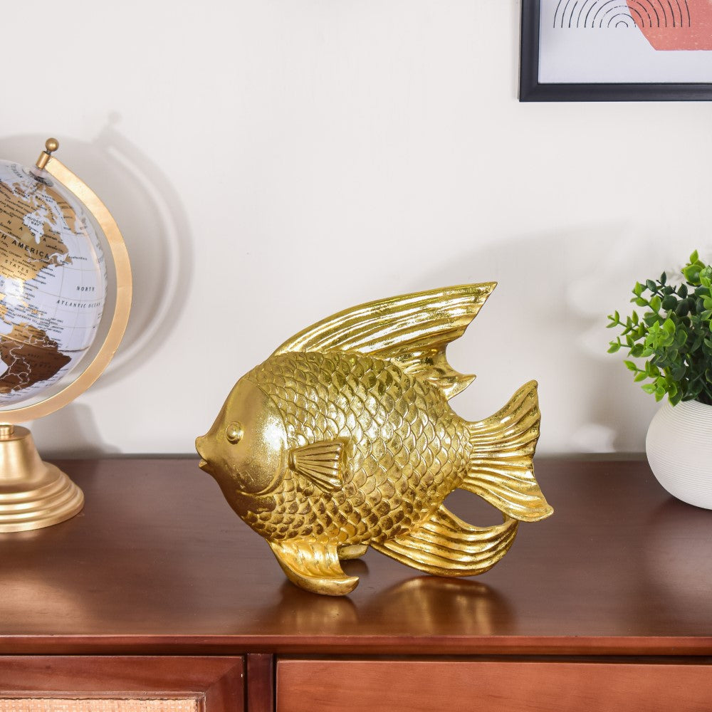 Fish Table Decor Gold Nestasia