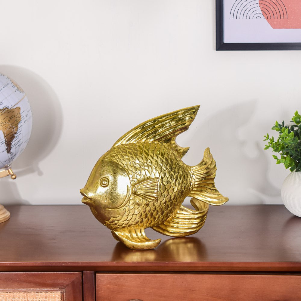 Fish Table Decor Gold Nestasia