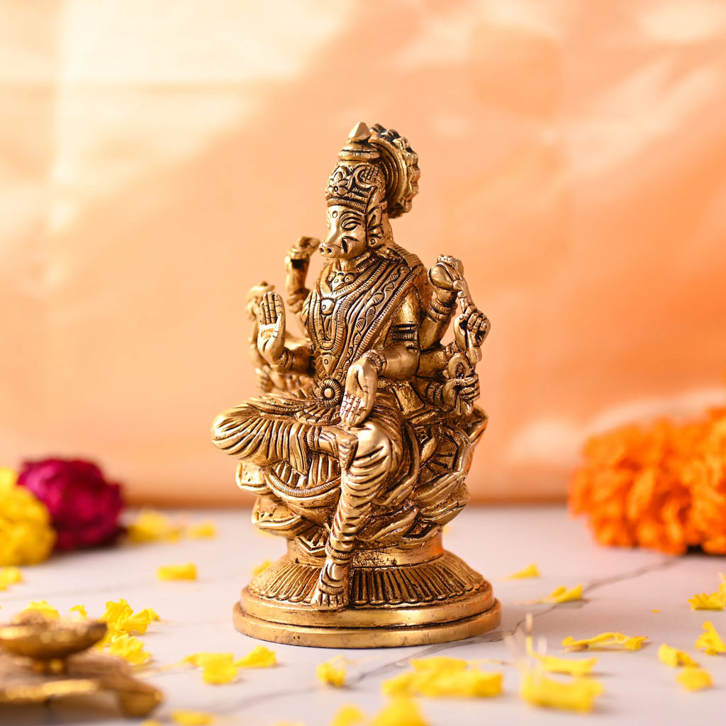 Brass Sitting Varahi Devi Idol (6 inch) Vedansh Craft