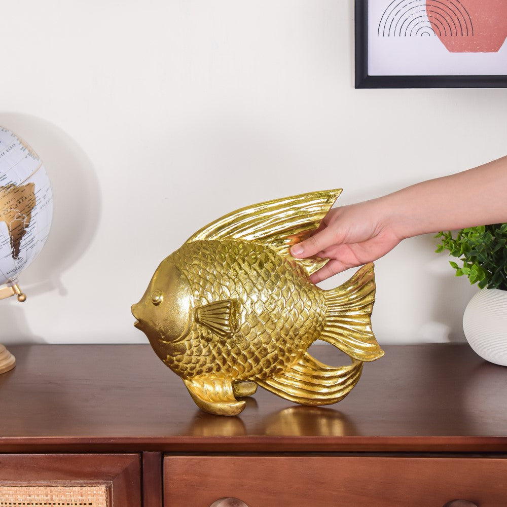 Fish Table Decor Gold Nestasia