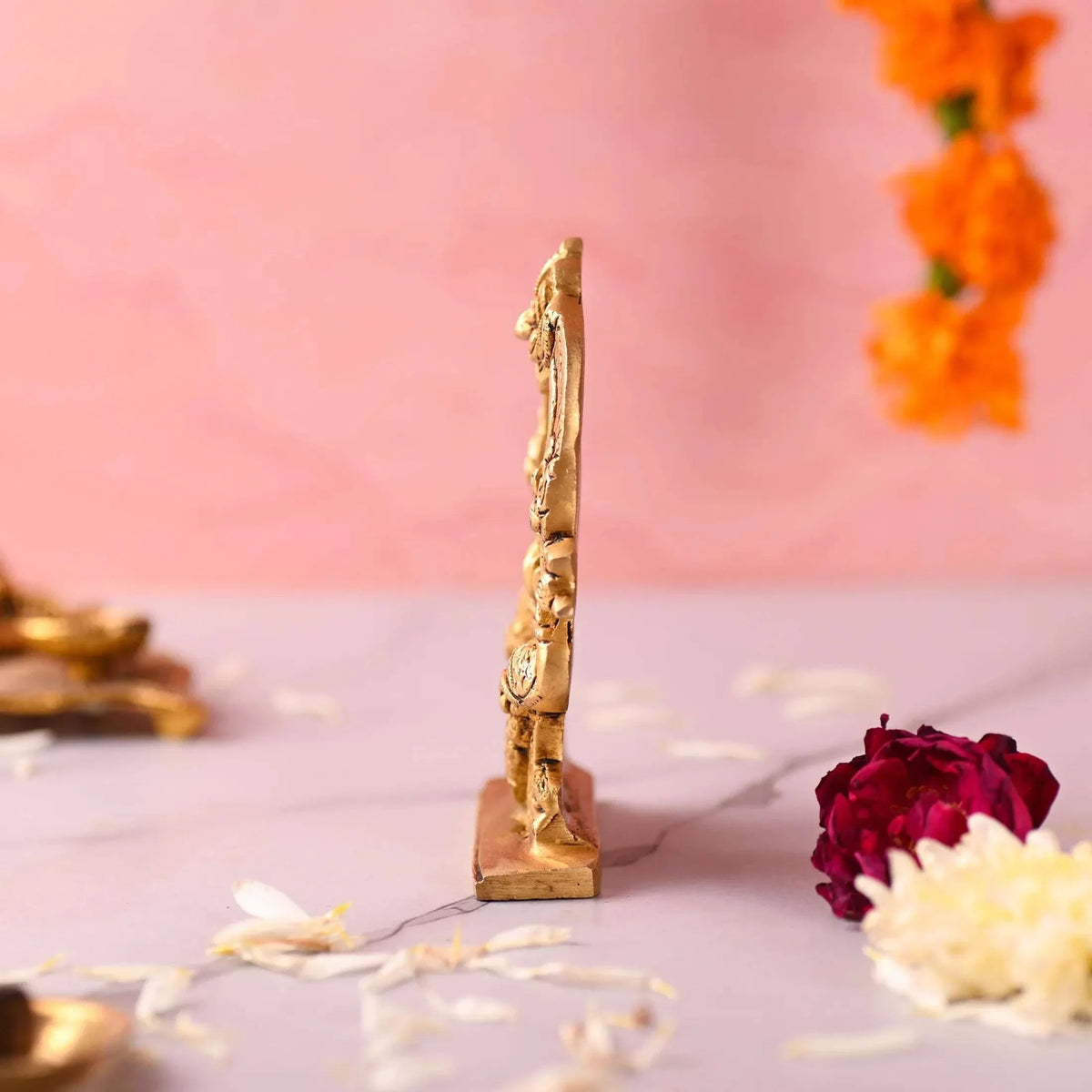 Brass Murugan Vel Arch with Peacock (4.5 inch) Vedansh Craft