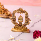 Brass Murugan Vel Arch with Peacock (4.5 inch) Vedansh Craft