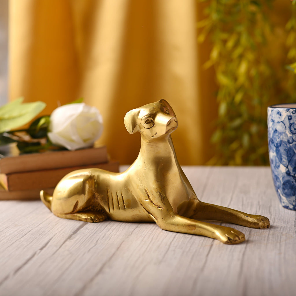 Brass Dog Statue (5.3 INCH) Vedansh Craft