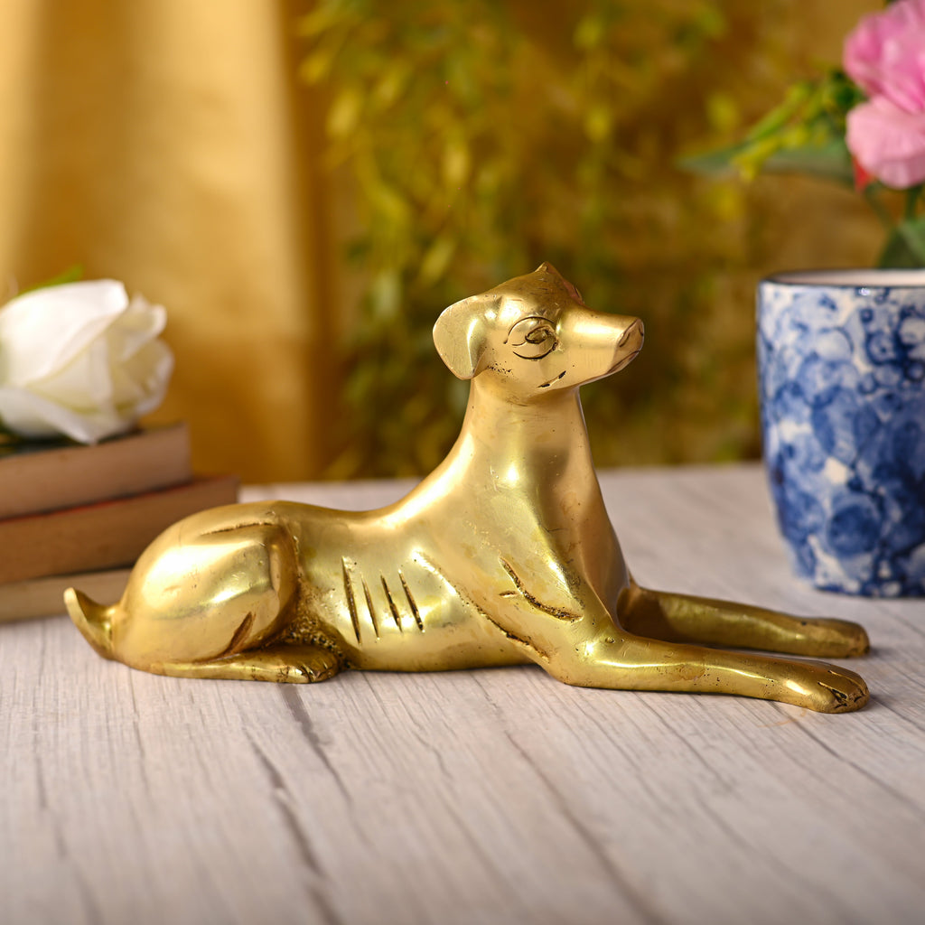Brass Dog Statue (5.3 INCH) Vedansh Craft