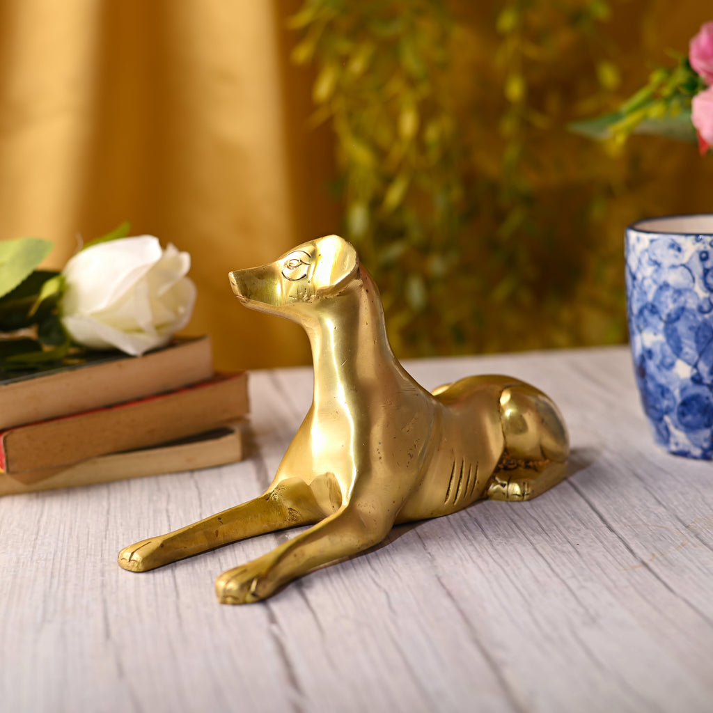 Brass Dog Statue (5.3 INCH) Vedansh Craft