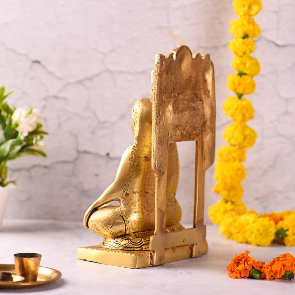 Brass Sitting Raghavendra Swamy Idol (10.5 Inch) Vedansh Craft