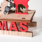 Santa Xmas DIY Wooden Sleigh Decor Nestasia