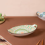 Mandala Green Criss-Cross Baking Plate With Handle Nestasia