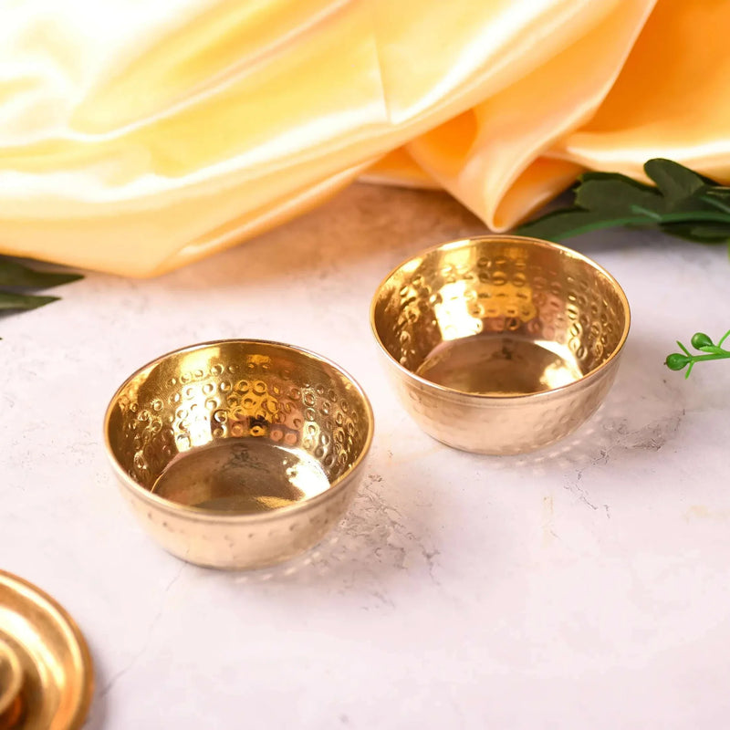 Brass Handcrafted Bowl Pair Vedansh Craft