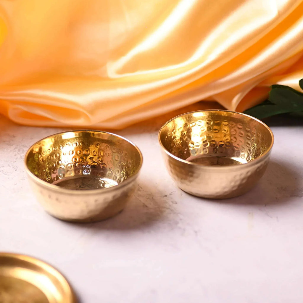 Brass Handcrafted Bowl Pair Vedansh Craft