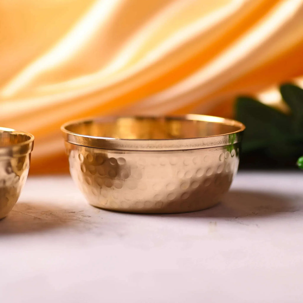 Brass Handcrafted Bowl Pair Vedansh Craft