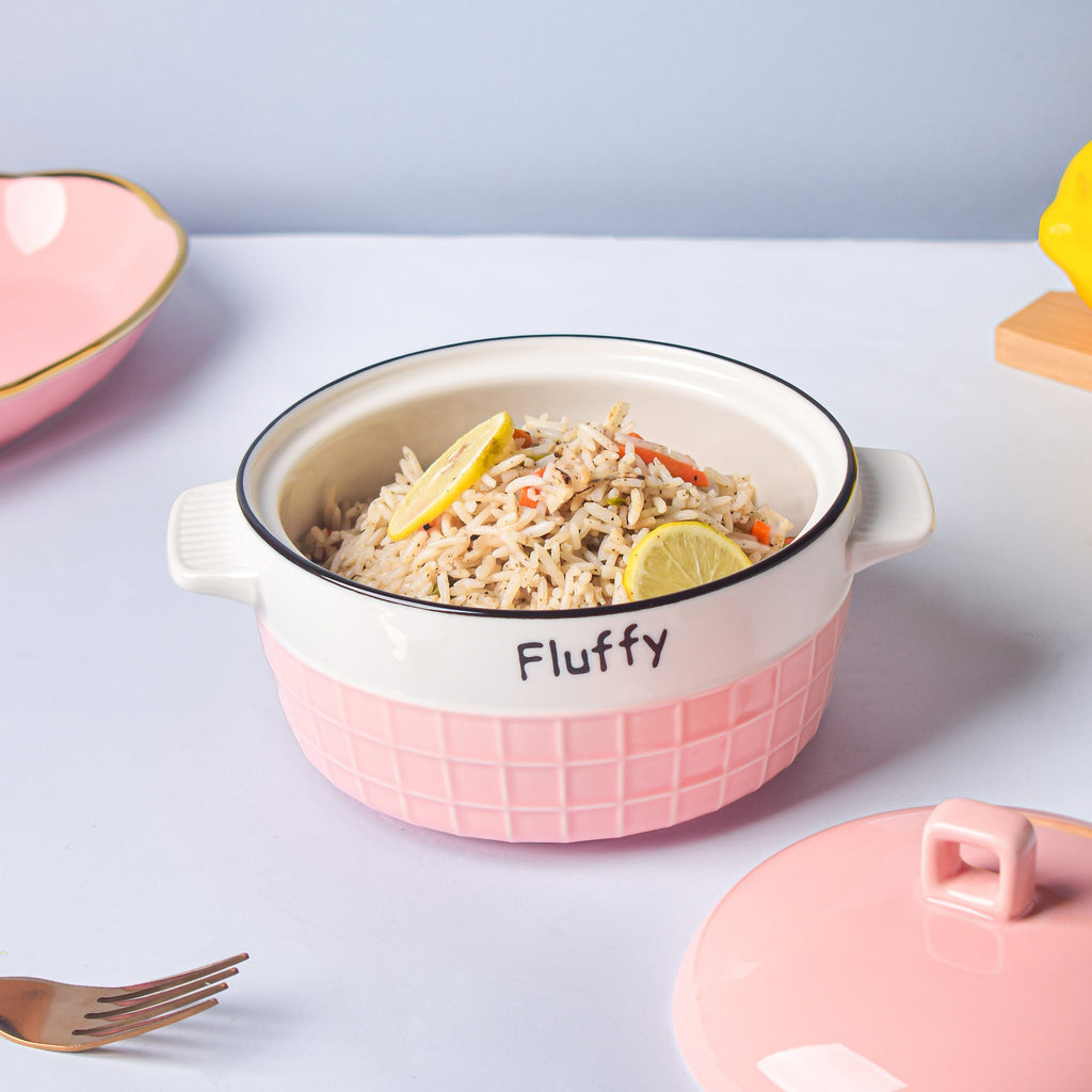 Think Pink Textured Casserole Nestasia