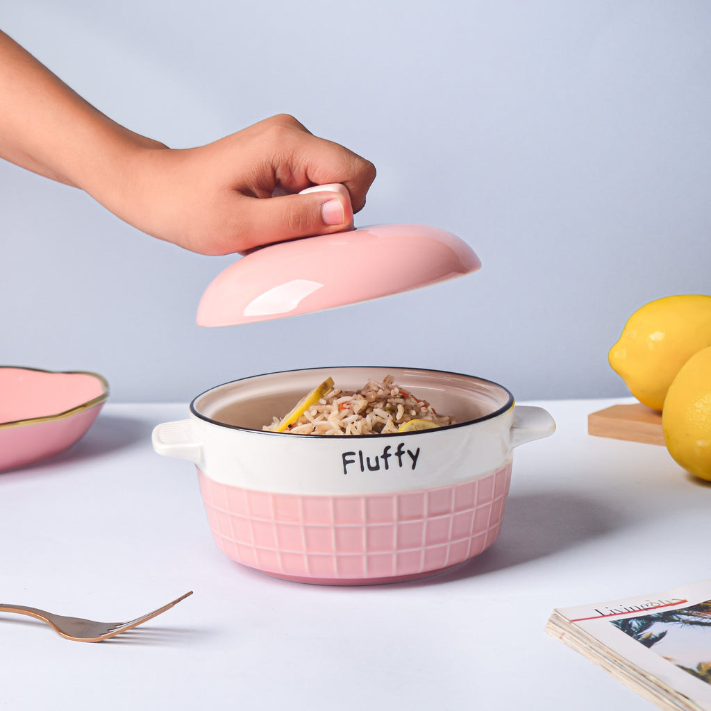 Think Pink Textured Casserole Nestasia