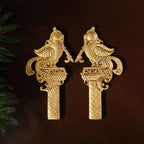 Brass Peacock & Lotus Kalash Wall Hanging Set (7.2 Inch) Vedansh Craft