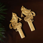 Brass Peacock & Lotus Kalash Wall Hanging Set (7.2 Inch) Vedansh Craft