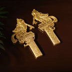 Brass Peacock & Lotus Kalash Wall Hanging Set (7.2 Inch) Vedansh Craft