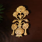Brass Peacock & Lotus Kalash Wall Hanging Set (7.2 Inch) Vedansh Craft