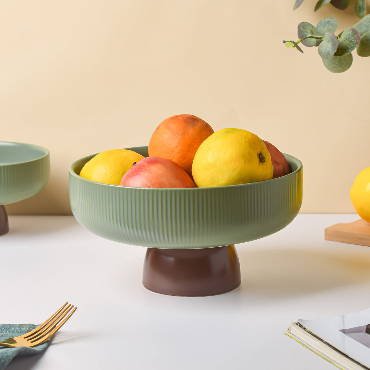 Fern Green Fruit Bowl Small Nestasia