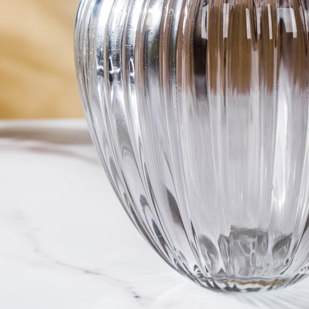 Wave Glass Flower Vase Large 8 Inch Nestasia
