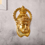 Brass Hanuman Face Wall Hanging (6.6 Inch) Vedansh Craft