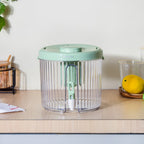 Round Ribbed Drink Dispenser With Infuser Green 6 inch 2L Nestasia