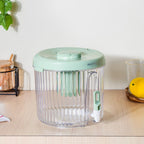 Round Ribbed Drink Dispenser With Infuser Green 6 inch 2L Nestasia