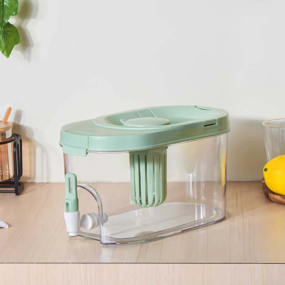 Drink Dispenser With Infuser Green 2250ml Nestasia