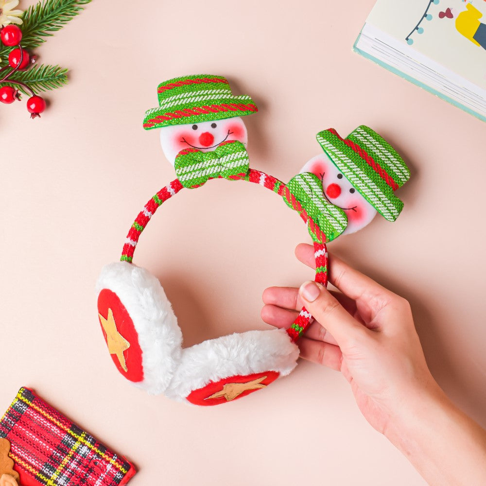 Snowman Winter Earmuffs For Christmas Nestasia