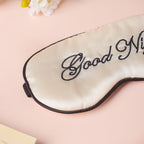 Good Night Sleep Satin Eye Mask Beige Nestasia
