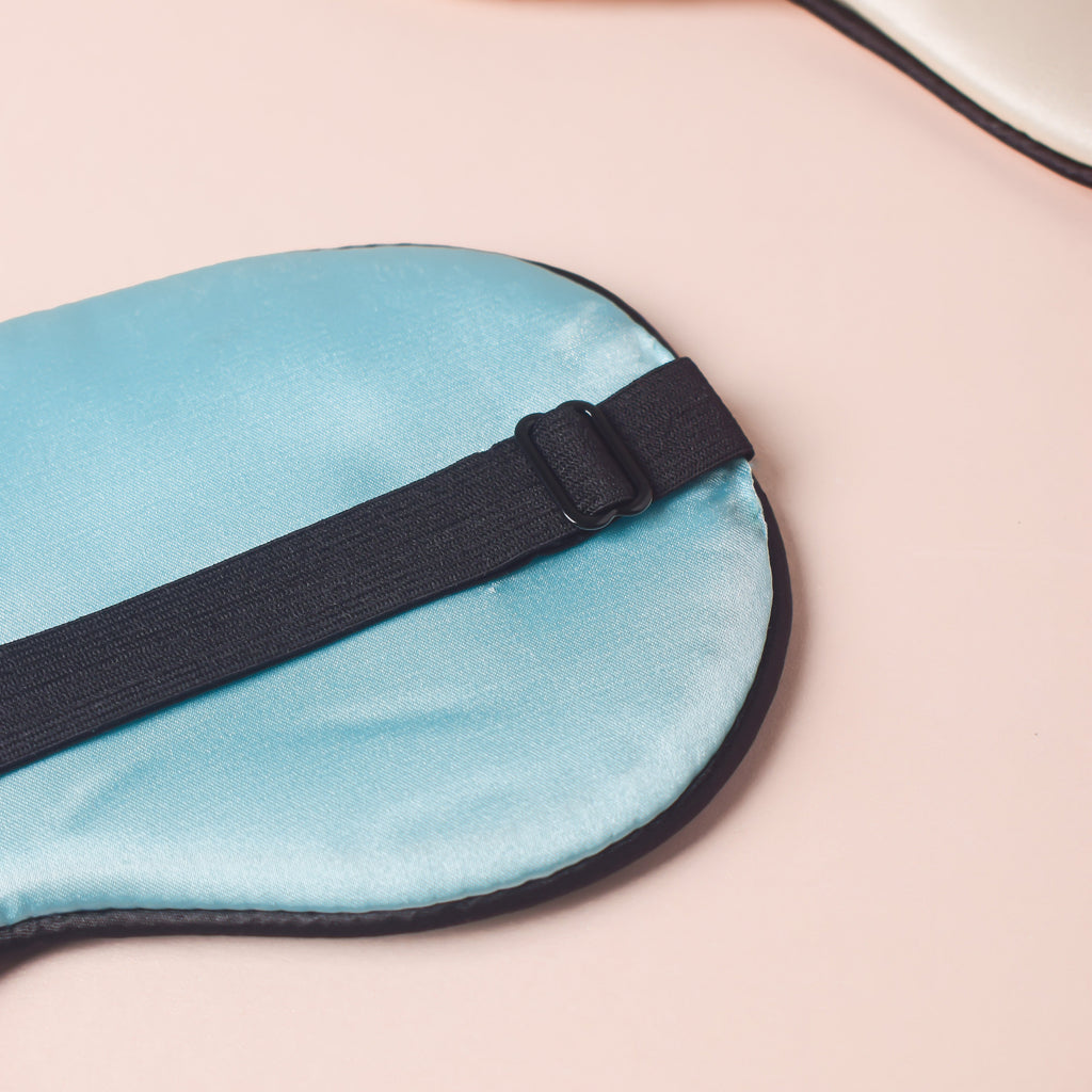 Good Night Sleep Satin Eye Mask Blue Nestasia
