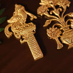 Brass Peacock & Lotus Kalash Wall Hanging Set (7.2 Inch) Vedansh Craft