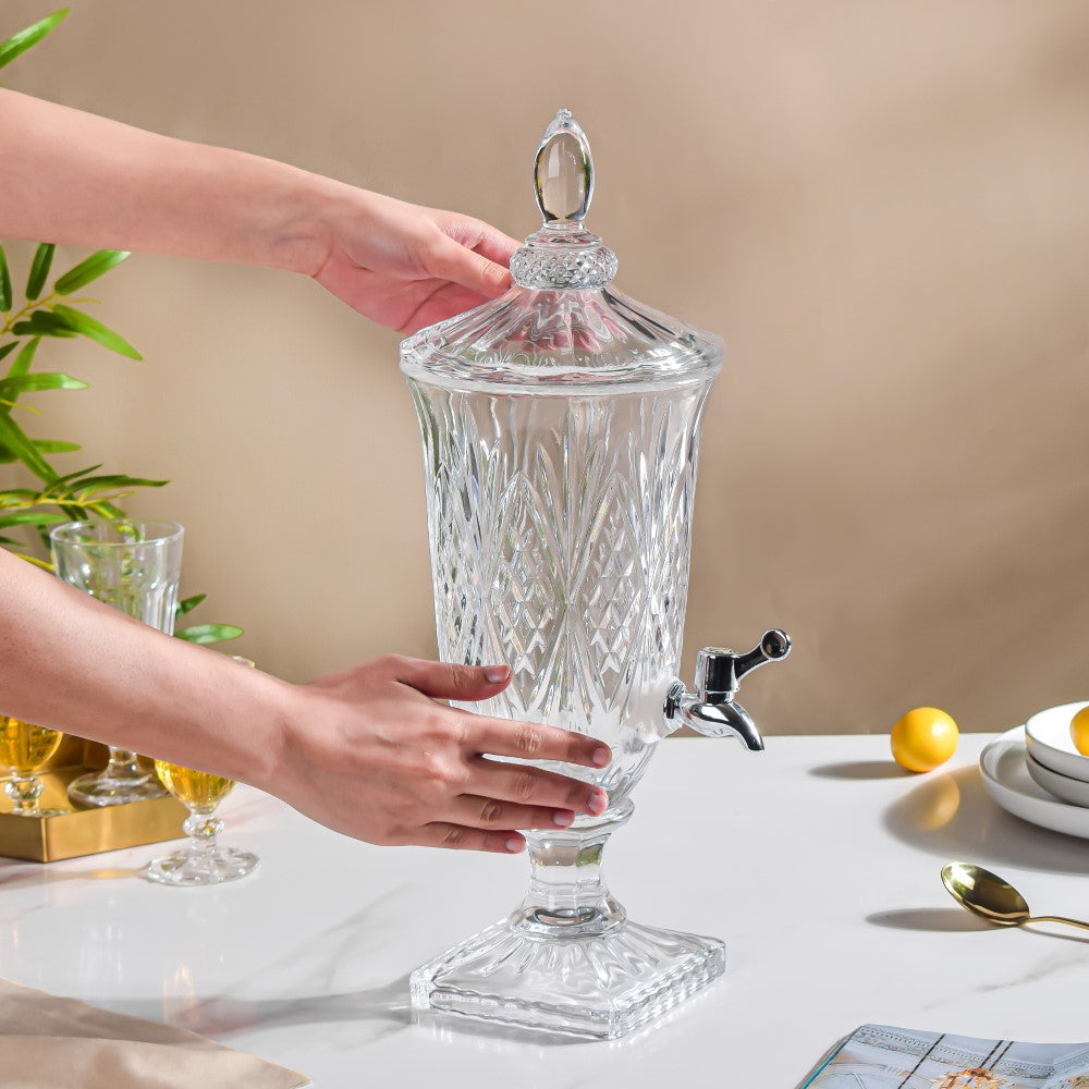 Vintage Textured Glass Water Dispenser Nestasia