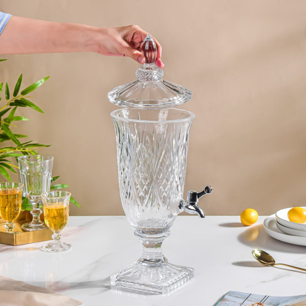 Vintage Textured Glass Water Dispenser Nestasia