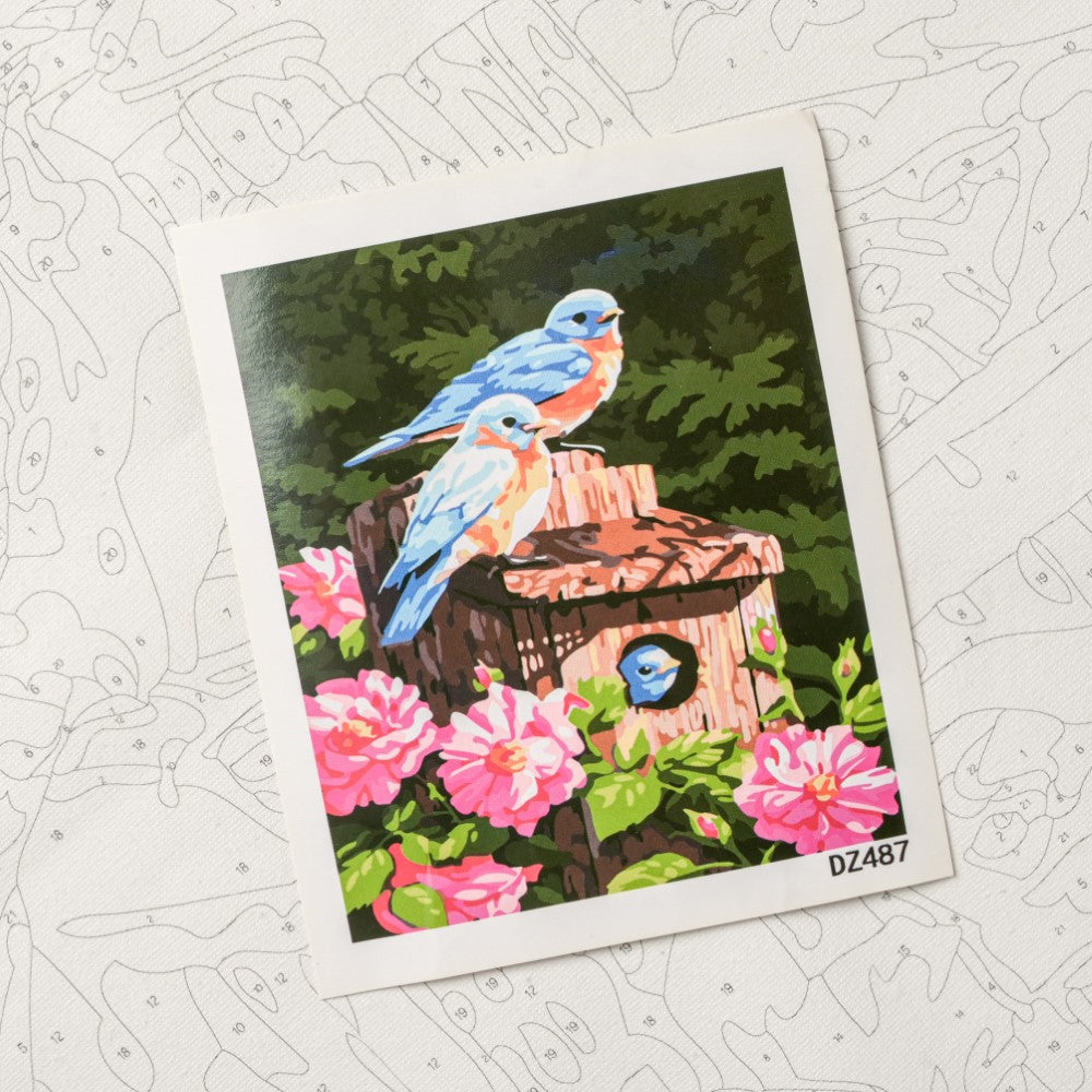 Bluebirds DIY Kit Painting By Numbers Nestasia