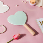 Chic Heart Hand Mirror Green Nestasia