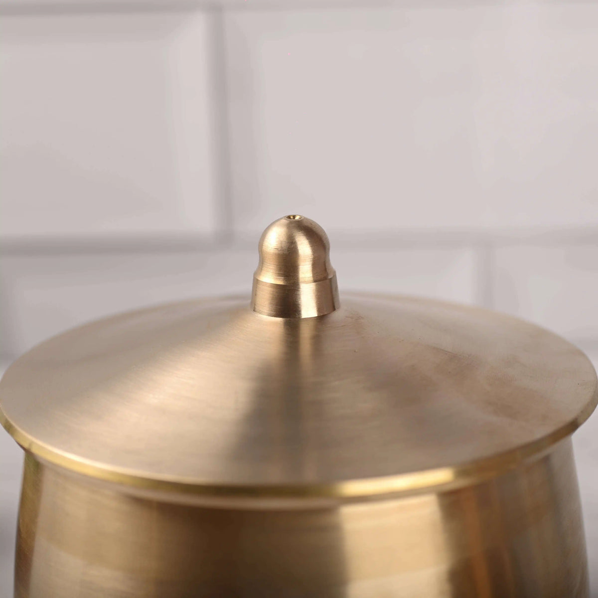 Brass Royal Serving Pot with Lid (4.5 Inch) Vedansh Craft