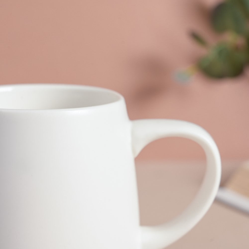 Daisy White Ceramic Cup 250 ml Nestasia