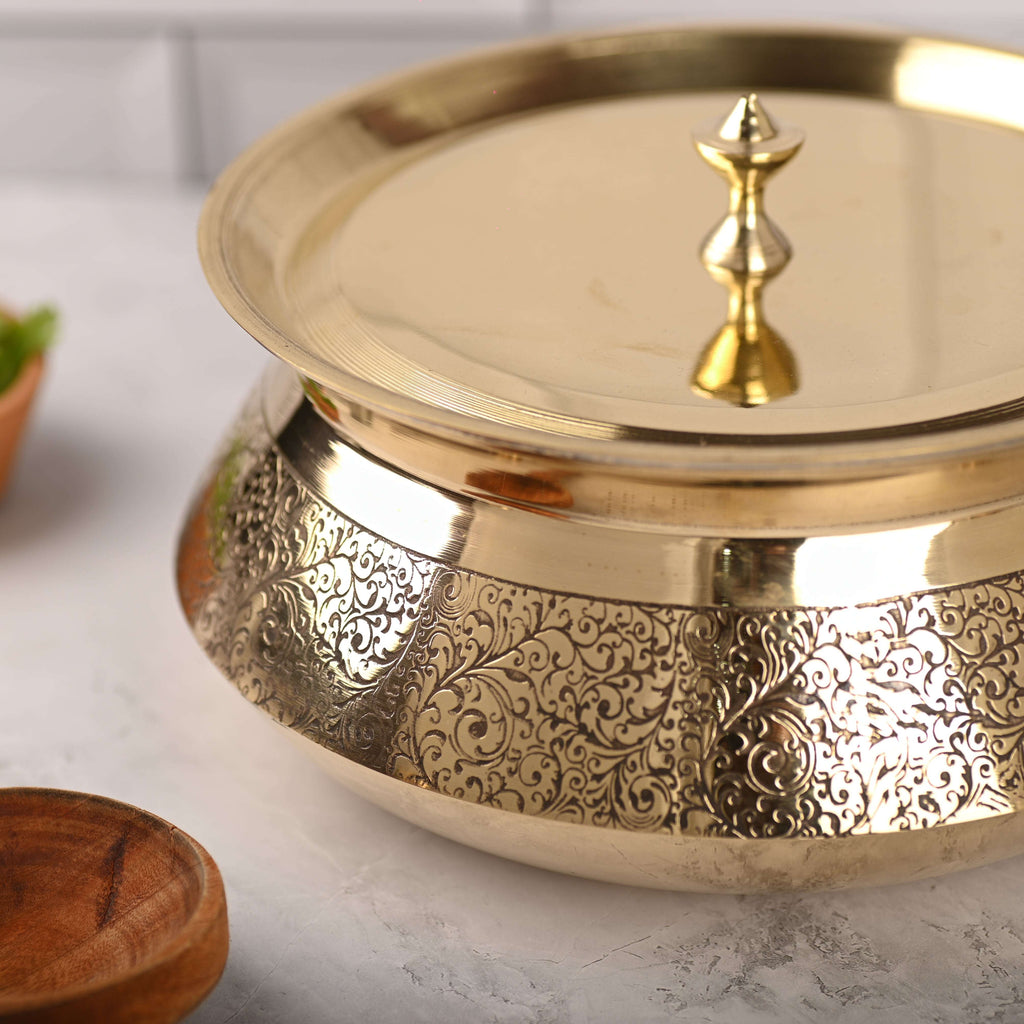 Brass Royal Handi with Lid Vedansh Craft