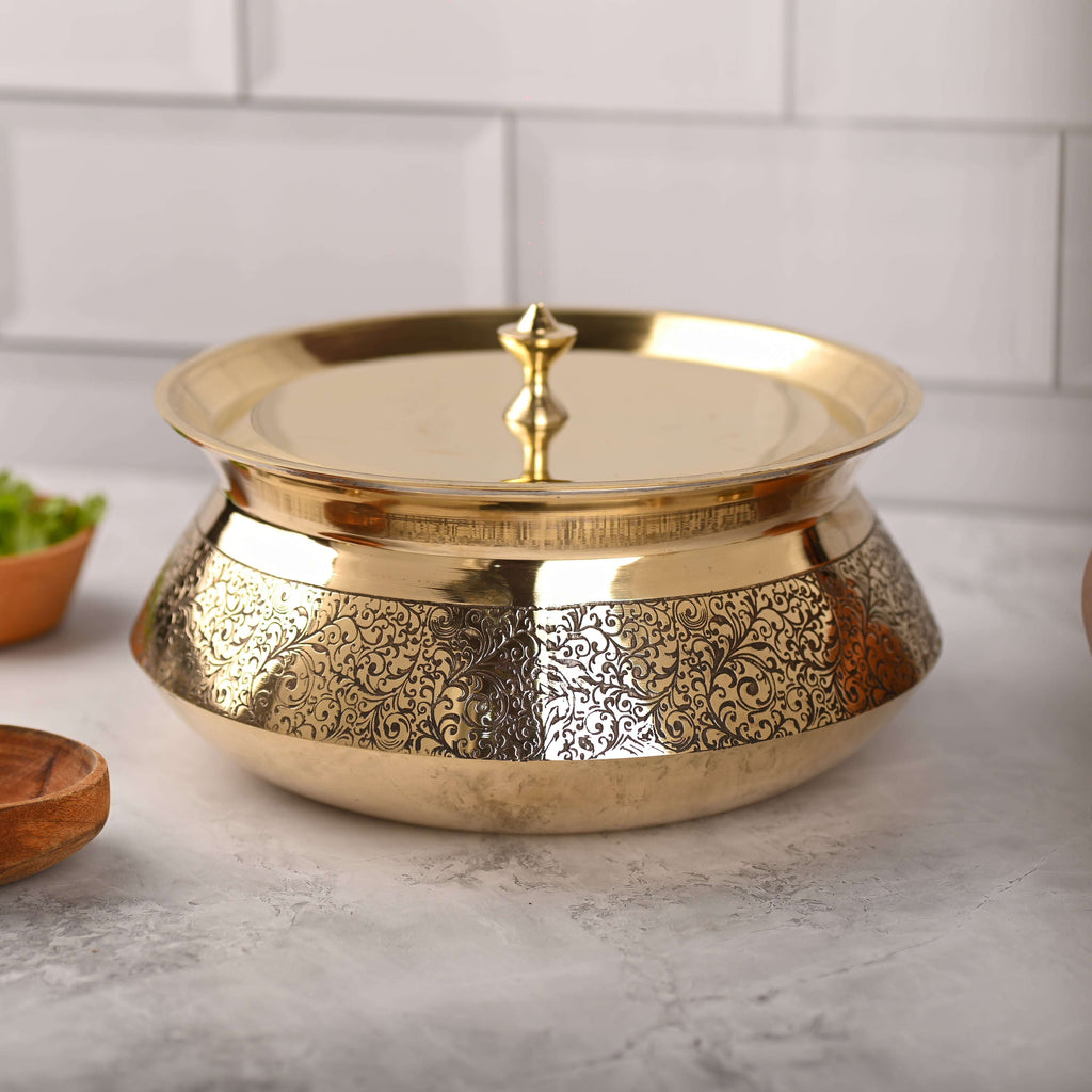 Brass Royal Handi with Lid Vedansh Craft